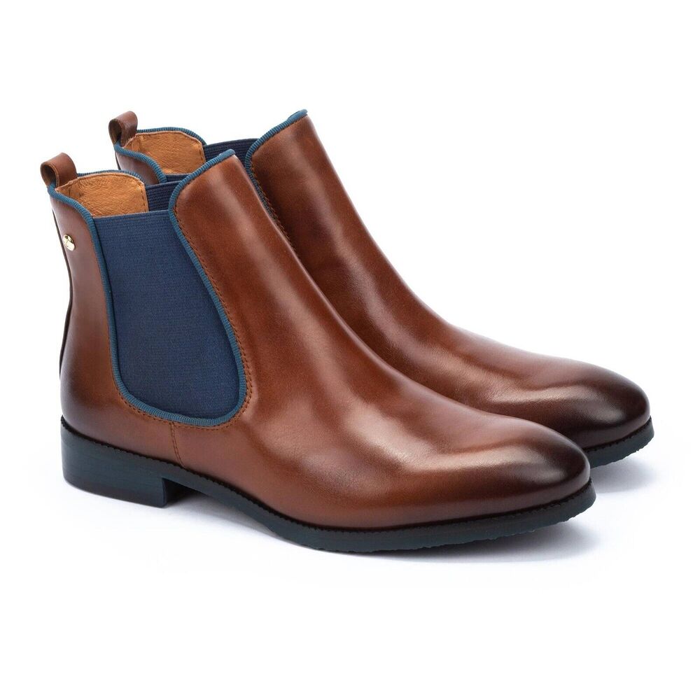 $180 Pikolinos Royal Cuero Ankle Chelsea Boot - Navy W4D-8637ST NWOB